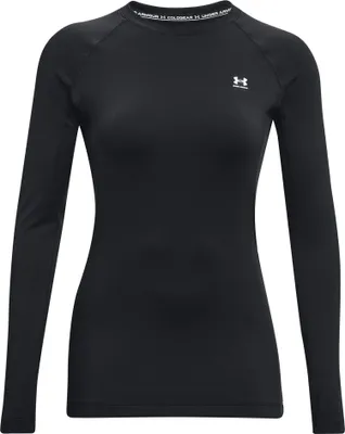 Imagen del producto de Camiseta de manga larga Under Armour Coldgear Authentics, color negro, talla L, para mujer