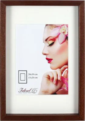 Produktbild von 3D Objektrahmen Holz Bilderrahmen Shirt Trikot Wanddeko Rahmen Collage Poster S223 - Farbe: Braun | Format: 20x20
