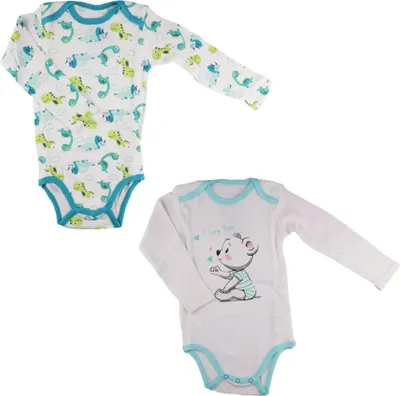 Produktbild von Baby 2er Pack langarm Jungen Body Strampler – 68