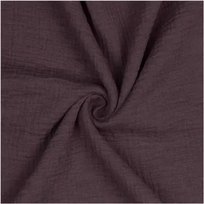 Musselin-Stoff meliert ab 50x136cm uni Oeko-Tex Double Gauze Windeltuch Mulltuch Baumwolle weinrot