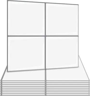 Produktbild von Famanu Fliesenaufkleber 3D Selbstklebend - Set von 10 - 30,5x30,5 cm