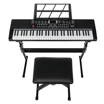 Image de Piano numérique Clavier 61 touches, piano numérique avec support de clavier 3 modes d'apprentissage pour débutants