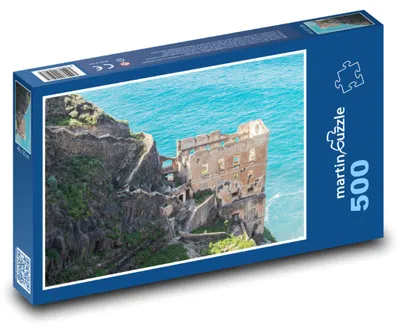 Produktbild von Puzzle 500 Ruine am Meereskliff - martinpuzzle