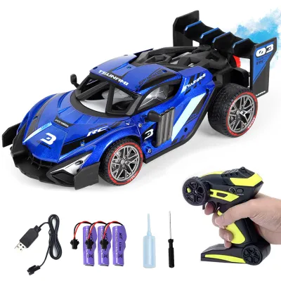 Produktbild von Ferngesteuertes Auto ab 3 4 5 6 8 Jahre, RC Drift Car 1:16, RC Auto Kinder mit Sprühnebel-LED-Leuchten