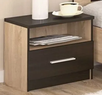 Obrázok produktu pre VALENTÍNA, set 2 nočných stolíkov dub Sonoma / wenge