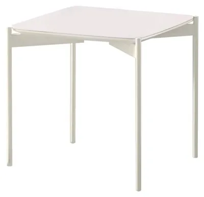 Immagine prodotto di Tavolino 45x45xH45 cm in Vetroceramica e Metallo Ivy Bianco