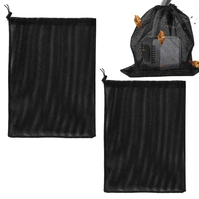 Imagen del producto de Bolsa de filtro para bomba de agua - 2 unidades - 31 x 41 cm - Bolsa de protección para filtros de bombas - Bolsa de filtro reutilizable para estanque, piscina y acuario - Color