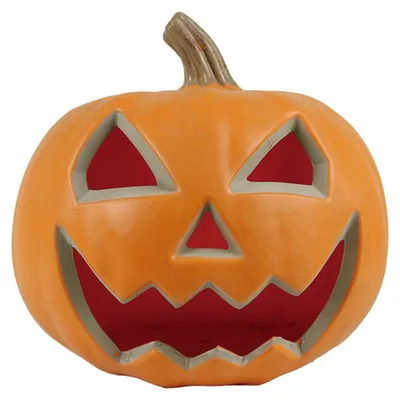 Produktbild von Schauriger Halloween Kürbis mit LED Licht 23 cm