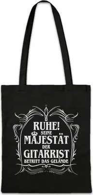 Produktbild von Urban Backwoods Seine Majestät Der Gittarist, Stofftasche, Farbe: Schwarz