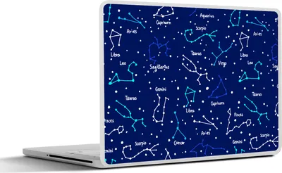 Produktbild von MuchoWow® Laptop Aufkleber Sticker Cover Zodiac - Sternennacht - Muster - Jungen 31x22.5 cm - Laptop-Deko