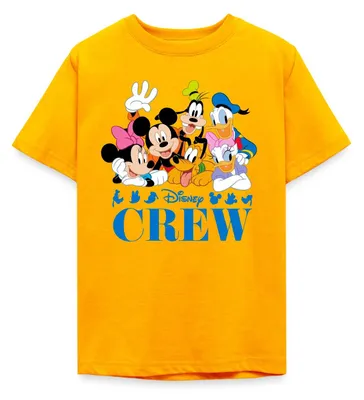 Produktbild von Mickey & Minnie Pluto Goofy Daisy Donald Crew Teenager T-Shirt, 134/146 (9-11 Jahre), Gold