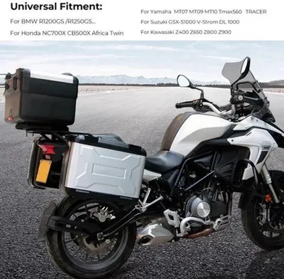 Productafbeelding van Universele Motorfiets Topkoffer Vario - Achterop - 48x35x30 cm - 6.5 kg - Zwarte Bagagebox