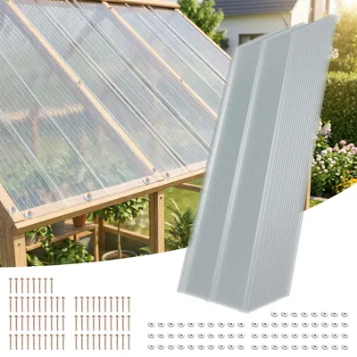 Obrázek produktu pro Vigevee, sada 20 kusů, průhledné světelné panely z FRP, rozměry 50x160 cm, tloušťka 1 mm, profilované desky, ochrana proti UV záření, odolnost proti krupobití a povětrnostním vlivům, včetně šroubů pro zastřešení terasy nebo garáže
