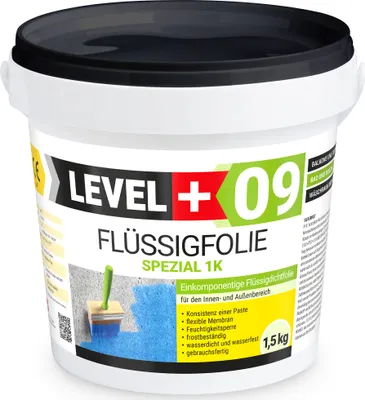 Produktbild von Dichtfolie 1,5kg Flüssigfolie Bad und Balkon Abdichtung Wasserdicht LEVEL+ RM09