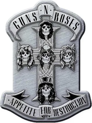 Obrázok produktu pre Guns N Roses - Grafika - odznak "Appetite", smalt RO2505 (jedna veľkosť) (strieborná)