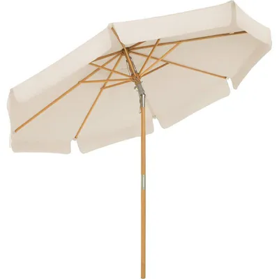 Produktbild von Gartensonnenschirm GPU270M01, Holzstange, 270 cm, beige