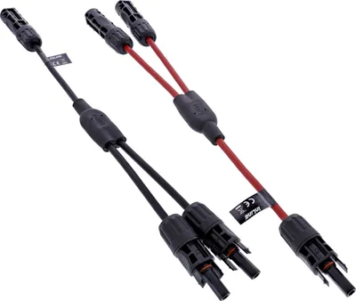 Produktbild von InLine® Solarkabel 2-fach Verteiler-Set schwarz/rot 0,36m