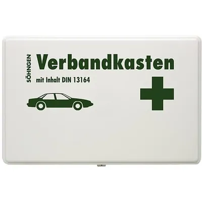 Produktbild von KFZ-Verbandkasten Kunststoff weiß mit Füllung Standard DIN 13164