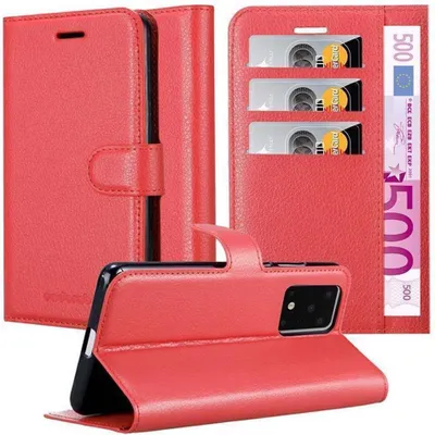 Obrázek produktu pro Cadorabo pouzdro pro Samsung Galaxy S20 ULTRA Protective Cover v červené barvě Pouzdro na mobilní telefon s magnetickým zavíráním