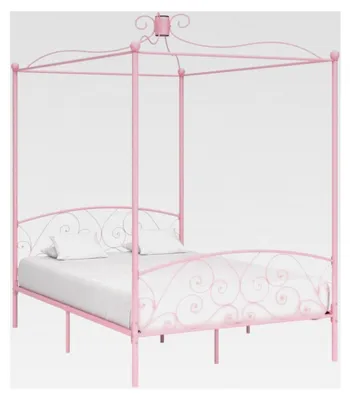 Produktbild von Bettrahmen ohne Matratze, Rosa, Metall, 140x200 cm