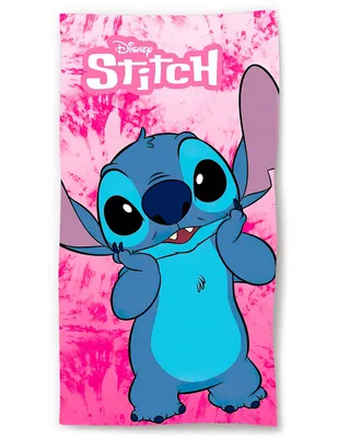 Immagine prodotto di Disney - Mikrofibrowy ręcznik plażowy Stitch w kolorze różowym, akcesorium premium