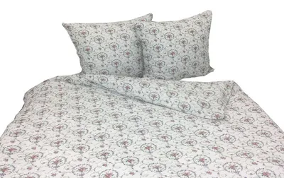Produktbild von Bettwäsche, Waffelpiqué-Bettwäsche, bügelfrei, 100 % Baumwolle 160x200 0762 Kleine Blüten auf weißem Hintergrund