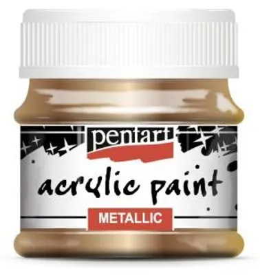 Obrázek produktu pro Akrylová barva metalická PENTART 50 ml MOSAZ