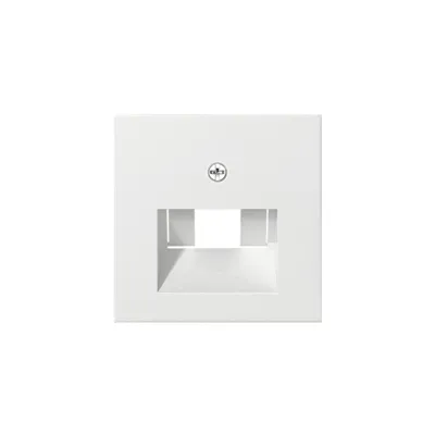 Produktbild von Gira UAE-Abdeckung für UAE/IAE (ISDN)- und Netzwerk-Anschlussdose, System 55, reinweiß matt, 027027