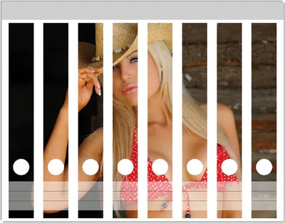 Produktbild von Wallario Ordnerrücken Sticker, selbstklebend für schmale Ordner, 8 Stück, Motiv Westerngirl