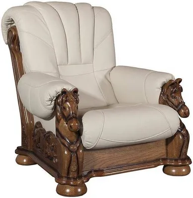 Produktbild von Eleganter "Wild Mustang" Echtleder-Sessel