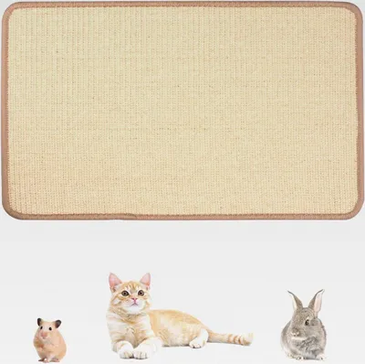 Produktbild von Natürliche Sisal 30x40CM Kratzschutz Kratzpad für Katze Kaninchen, Kratzmatte für Kaninchen, Klein Katzenkratzmatte Kratzschutz für Stuhl Sofa Möbe - 1 Stück