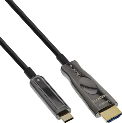 Produktbild von InLine® USB-C zu HDMI AOC Kabel, Monitorkabel 4K60Hz (DP Alt Mode), 50m