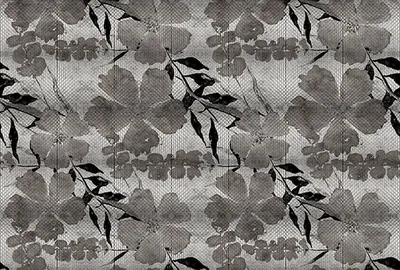 Produktbild von Tadessi Fototapete | Blumen | 4.00 m  x 2.70 m | Grau | Schwarz | Wandbild | Digitaldruck