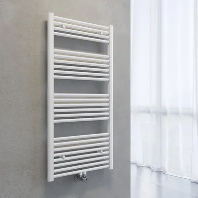Produktbild von SONNI Handtuchhalter-Heizkörper Handtuchtrockner 1200 x 600 mm Weiß Warmwasserheizung ohne Heizstab
