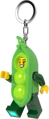 Produktbild von LEGO Minifigures Schlüsselanhänger mit Leuchtfunktion Erbsenschoten-Kostüm-Mädchen 8 cm