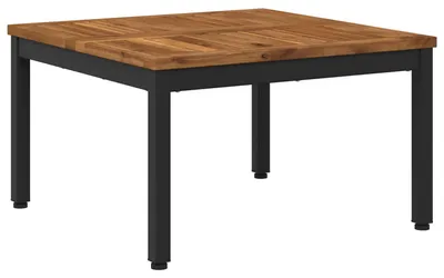 Productafbeelding van Natuurlijk houten salontafel, zwart, 60 x 60,5 x 36 cm