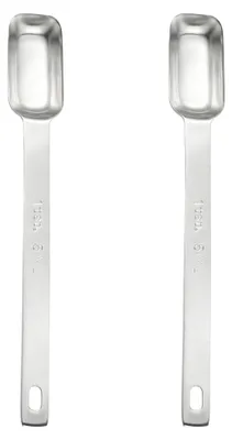 Messlöffel-Set, 6-teilig, Edelstahl, 0,63–15 ml, mit Skalierung