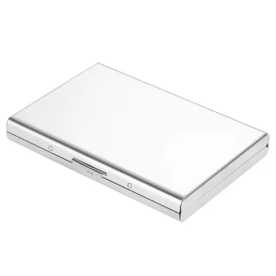 Produktbild von Kartenetui Kreditkarten, 1 Stück Kreditkartenhülle Kreditkarten aus Rostfreier Stahl, Visitenkarten Etuis Herren, Schutz Kreditkartenetui für Damen(Silber)