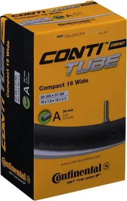 Produktbild von Continental Compact Tube Wide 34 Mm Fahrradschlauch Schwarz 16´´ / 1.90-2.30 Schwarz 16´´