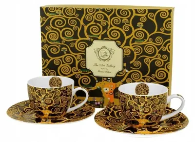 Produktbild von Domdekoracji Espresso Tassen Set Gustav Klimt Motiv 75 ml