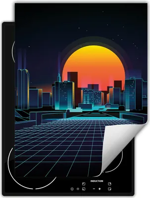 Produktbild von DarHaus Herdabdeckplatte Einteilig Küche Abdeckplatte für Glaskeramikfeld Abdeckung Induktionskochfeld Aufrollbare Matte 40x52 cm, Sonnenstadt