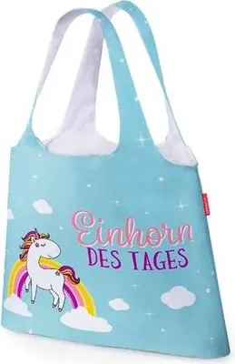 Produktbild von Einkaufs Tasche, Beutel EINHORN DES TAGES blau Tasche für Dich LaVida