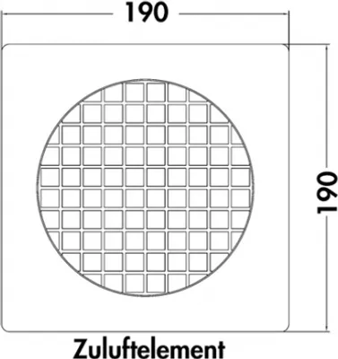 Produktbild von Naber E-Klima A Z 150 Ab- und Zuluft-Mauerkasten, Zuluftelement - Lüftungstechnik