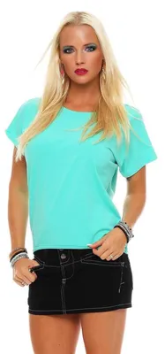 Produktbild von Damen Shirt Top T-Shirt; Mintgrün S/M 36/38