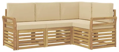 Immagine prodotto di Set di 4 cuscini per divano, colore beige, dimensioni 190 x 130,5 x 73 cm, materiale: poliestere