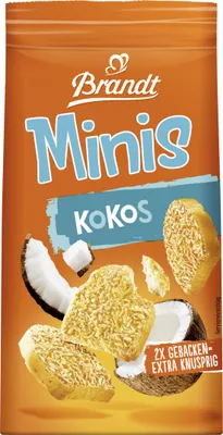 Produktbild von Brandt Minis Kokos Zwieback mit Kokosraspeln Packung 120g