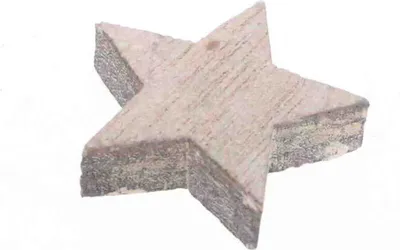 Produktbild von 72 Holz Sterne 3cm shabby natur weiß Winter Advent Streuteile Deko Holzstern