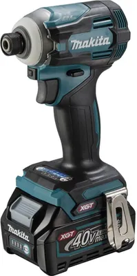 Produktbild von Makita TD001GD201, Schlagschrauber, Pistolengriff, 1/4", Schwarz, Grün, Bürstenlos, Aufhängerhaken