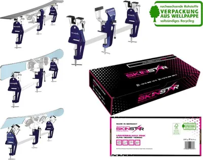 Image de SKINSTAR Skiwax Set avec Racing Ski Vise Skispanner Universal Wax 250g