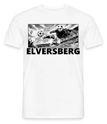 Produktbild von Spreadshirt Elversberg Panda Fußball Fan Männer T-Shirt, S, Weiß